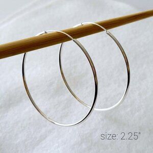 2.25" Sterling Silver Hoops